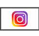 A smartphone graphic displaying the Instagram logo on its screen, perfect for a social media marketing campaign. The logo features a square format with rounded edges and a gradient background transitioning from yellow to purple, housing a white outline of a camera in the center.