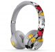 Celebrate Mickey Mouse's 90th anniversary with a pair of wireless headphones that feature a predominantly grey color and an all-over print showcasing various poses of Mickey in red, white, yellow, and black. These sleek, modern headphones also come with cushioned ear pads for added comfort.