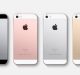 Four iPhone SE devices are shown from the back, each in different colors: Space Gray, Rose Gold, Silver, and Gold. Lined up in a row against a white background, they proudly display the Apple logo and the word "iPhone SE" at the bottom. Starting at just $249, these are a stylish bargain.