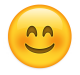 A smiling yellow emoji with closed eyes, rosy cheeks, and a content expression. The emoji has a round face and exudes a feeling of happiness and satisfaction. Emojis in evidence often help convey emotions succinctly during legal discussions. The background is transparent.