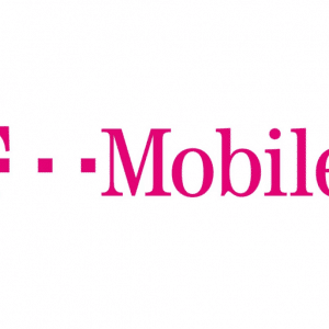 The image shows the logo of T-Mobile, featuring a magenta 'T' separated by two dots from the word 'Mobile,' also in magenta, all on a white background. This design comes post-merger with Sprint, symbolizing their unified brand identity.