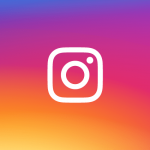 Instagram logo displayed centrally on a gradient background transitioning from blue at the top, through purple and pink, to orange and yellow at the bottom. The iconic white outline of a camera with a circle and a small dot on the top right perfectly encapsulates Instagram's vibrant appeal to attract followers.