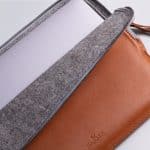 Leather sleeve for Mac, iPad