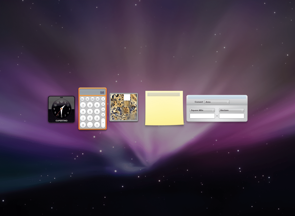 Old Mac dashboard