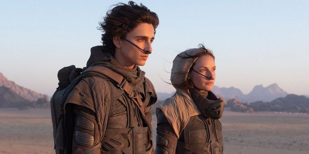 Timothée Chalamet and Rebecca-Ferguson-in-Dune-2020