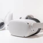 Oculus Quest 2 on white desk
