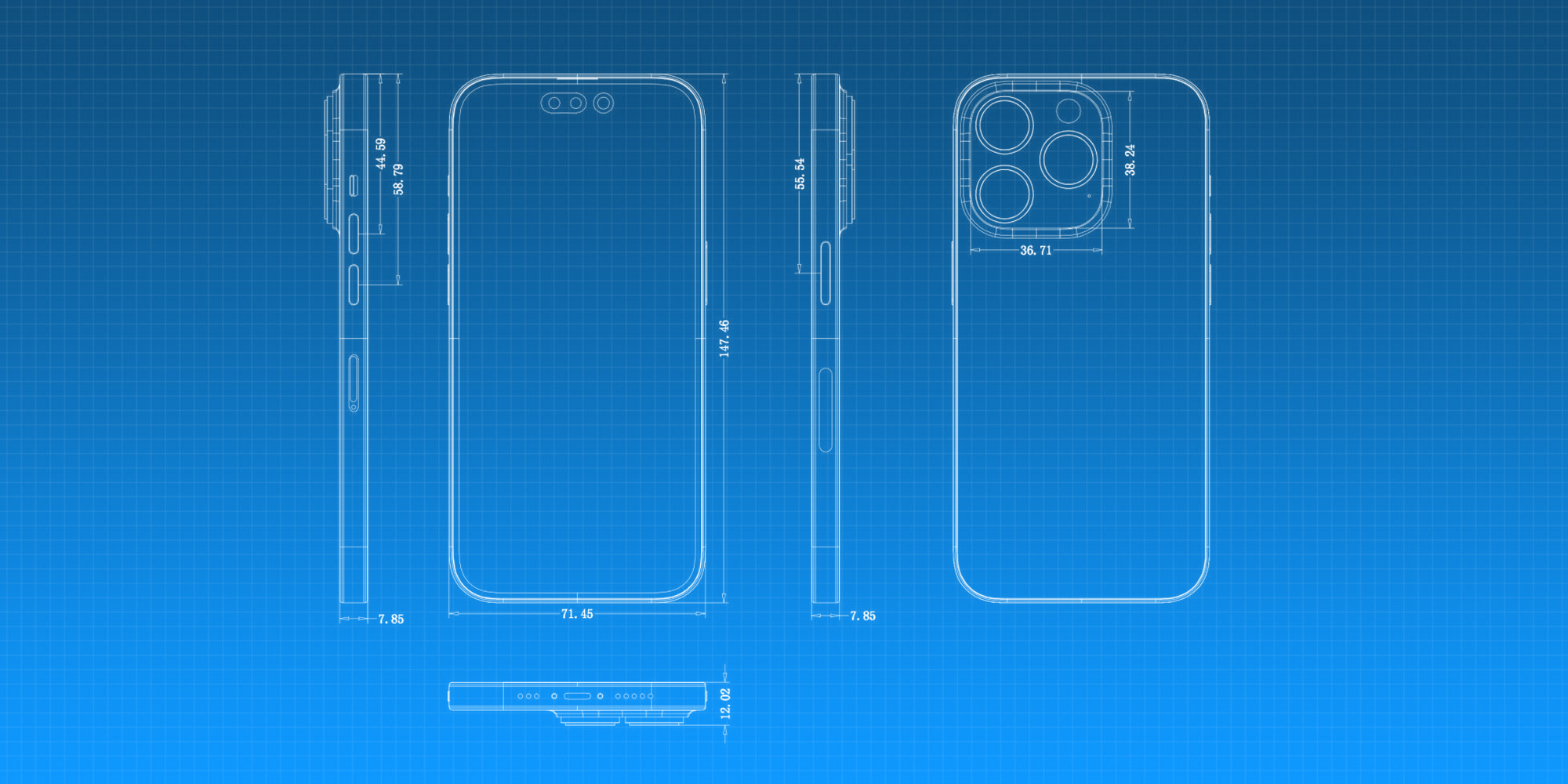 Updated: New Schematics Show Appearance Of IPhone 14 Pro And 14 Pro Max ...