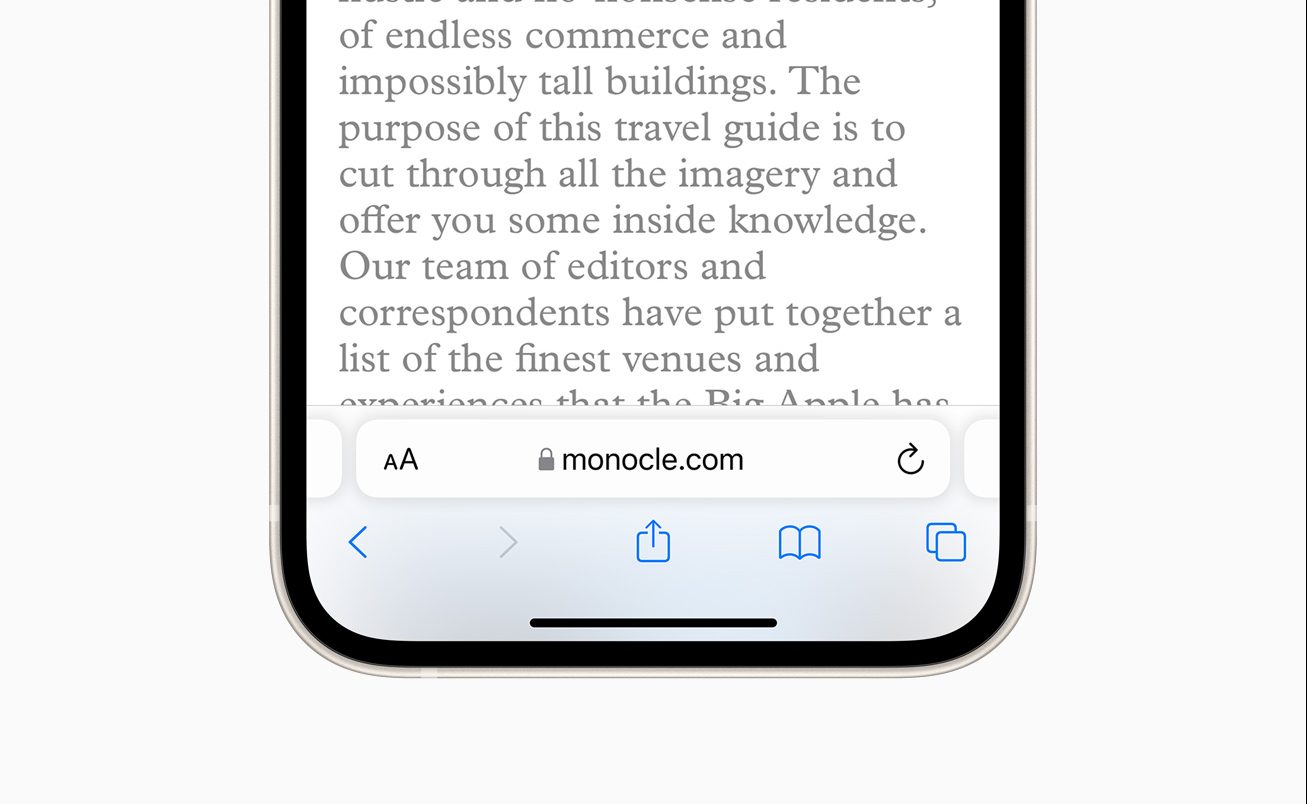 Safari in iOS 15