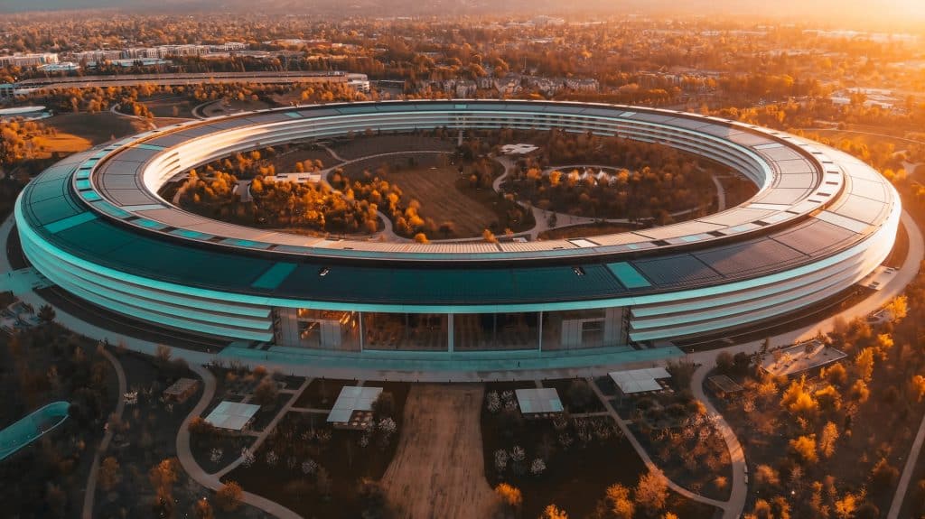 Overhead view of Apple Park