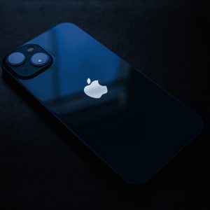 iPhone 13 laid face down