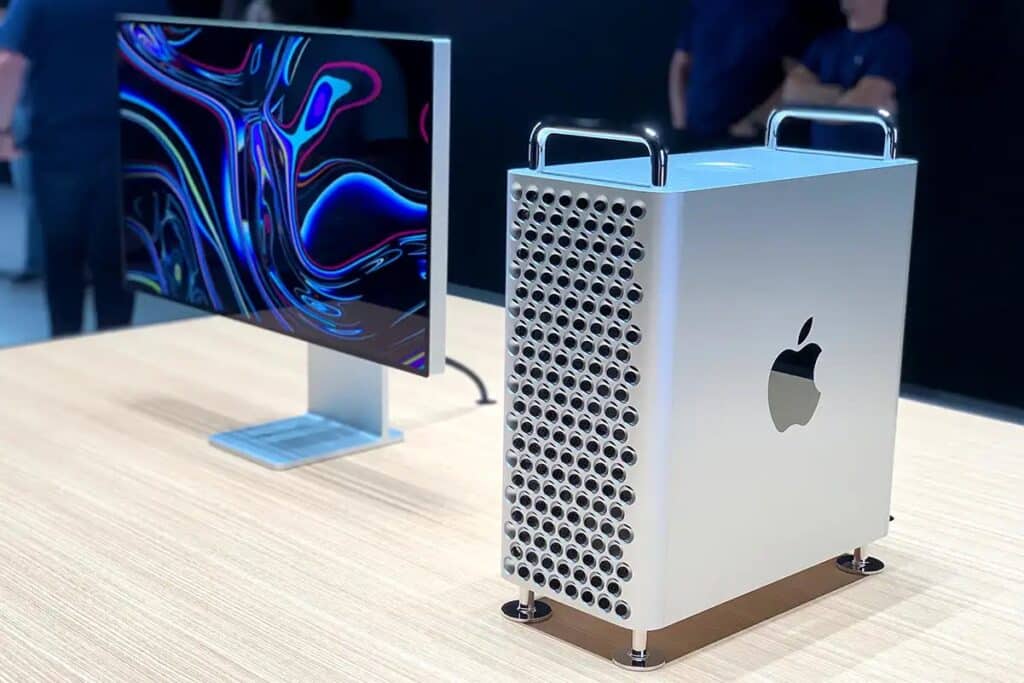 A conceptual image of Apple’s extreme chip development for the Mac Pro, highlighting advanced silicon architecture.