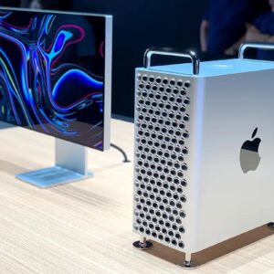 A conceptual image of Apple’s extreme chip development for the Mac Pro, highlighting advanced silicon architecture.