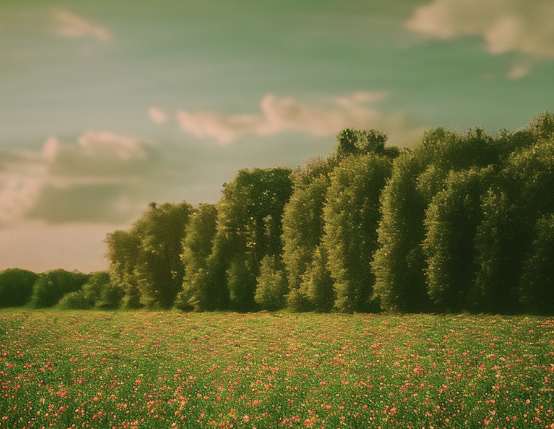 AI generated Soft dance on breeze whisper, spring photography