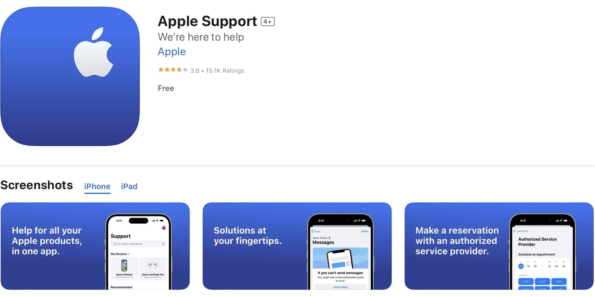 Apple Support on the App Store