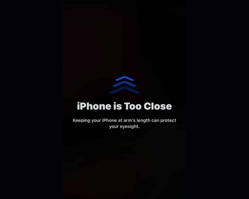 iPhone is too close warning