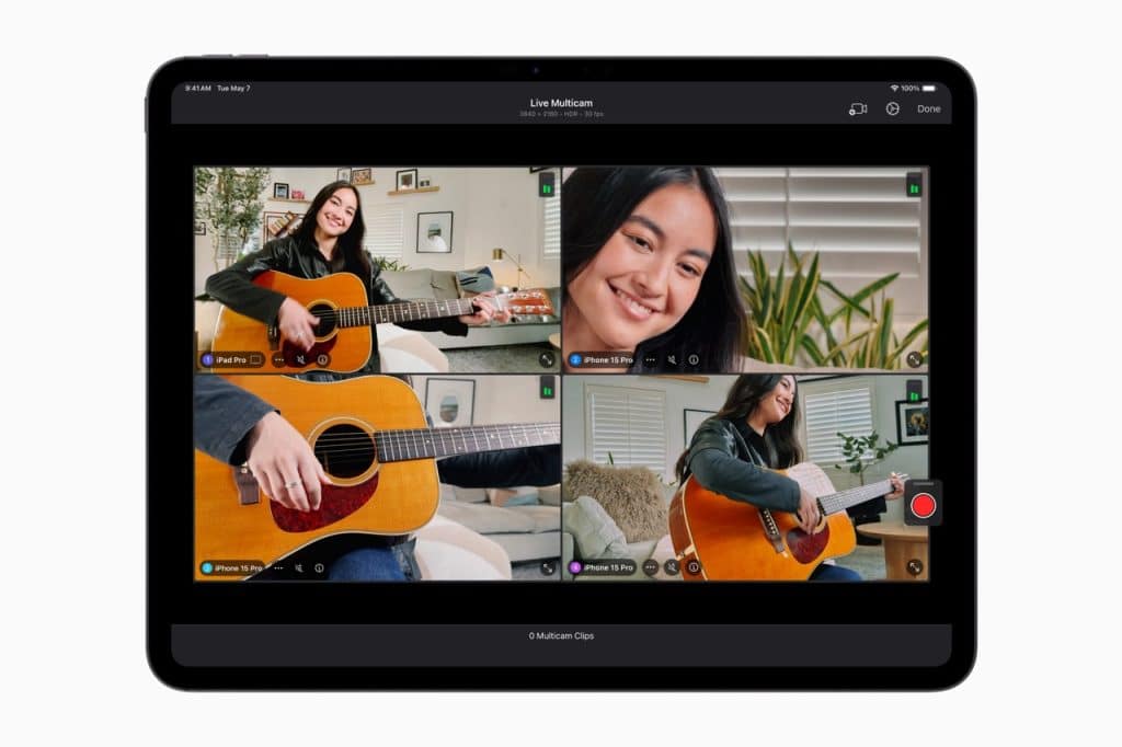 iPad screen recording 2025 in action, capturing a tutorial on an iPad Pro with Control Center open.