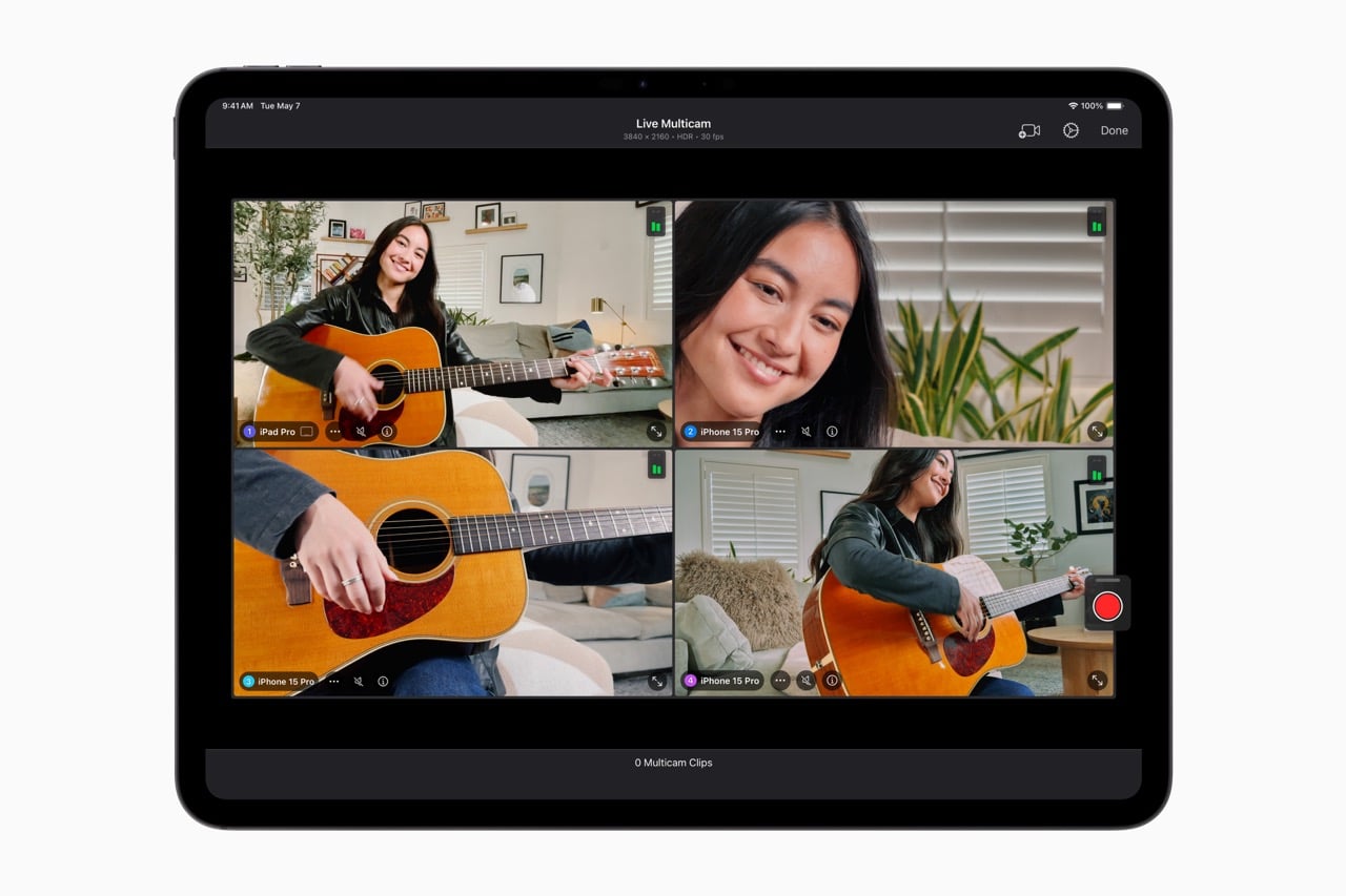 iPad screen recording 2025 in action, capturing a tutorial on an iPad Pro with Control Center open.