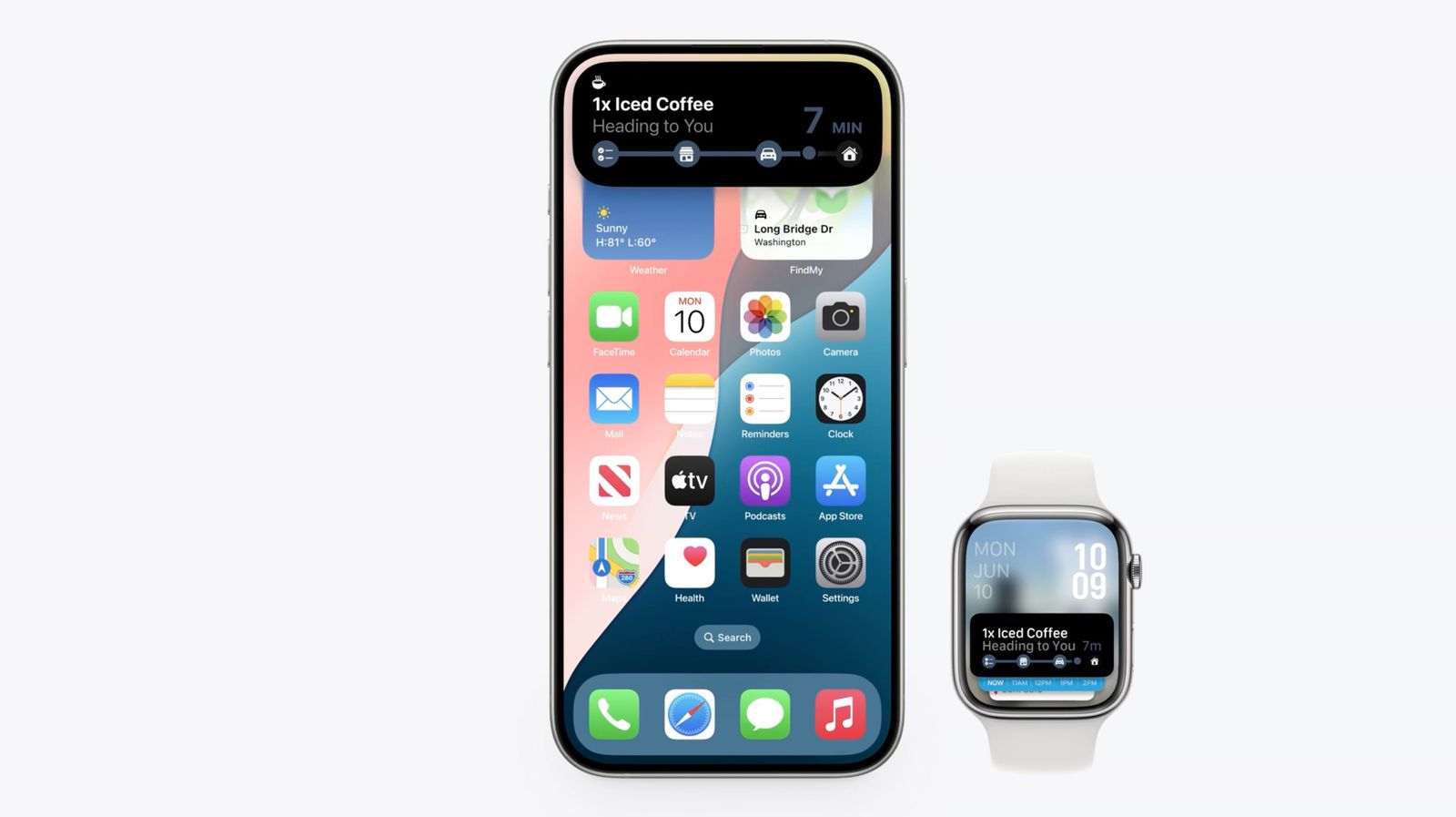 Live Activities 11: Apple Watch delivering real-time engagement on iPhone with customizable updates.