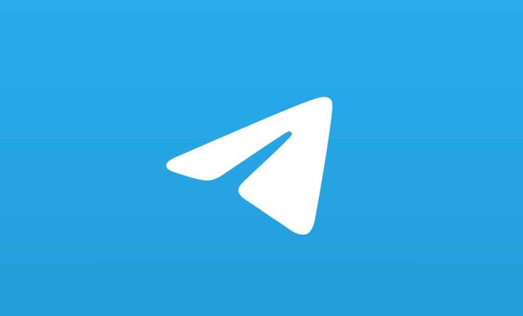 Telegram Platform: White paper airplane icon on a light blue gradient background, representing the logo for the Telegram message app.