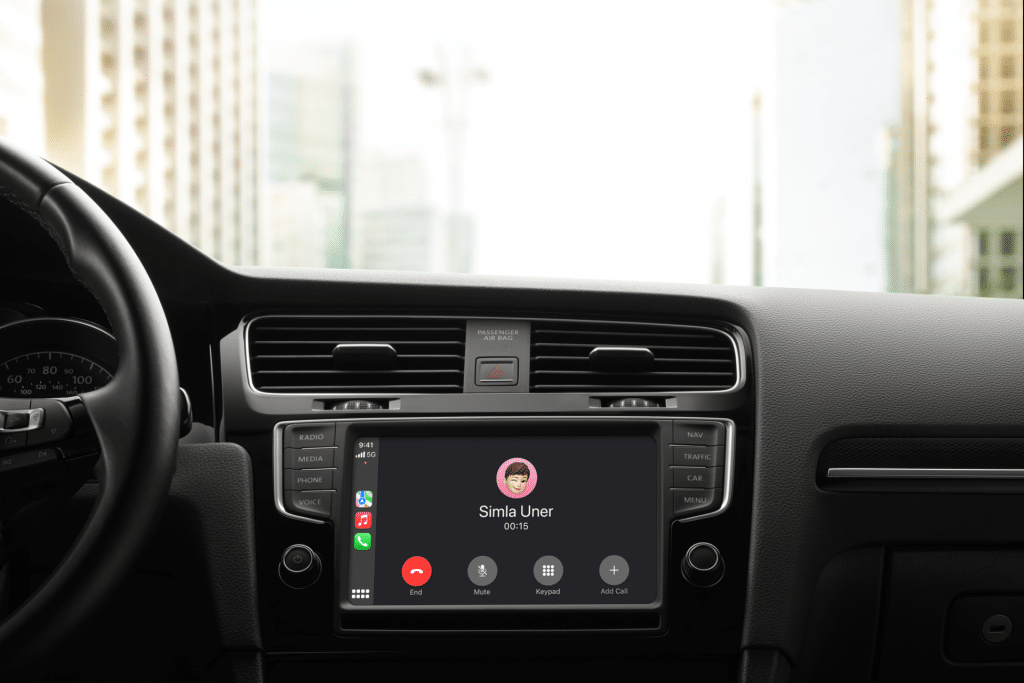 CarPlay 2 custom widgets displayed on an in-car screen, highlighting Apple’s latest updates to the driving interface.