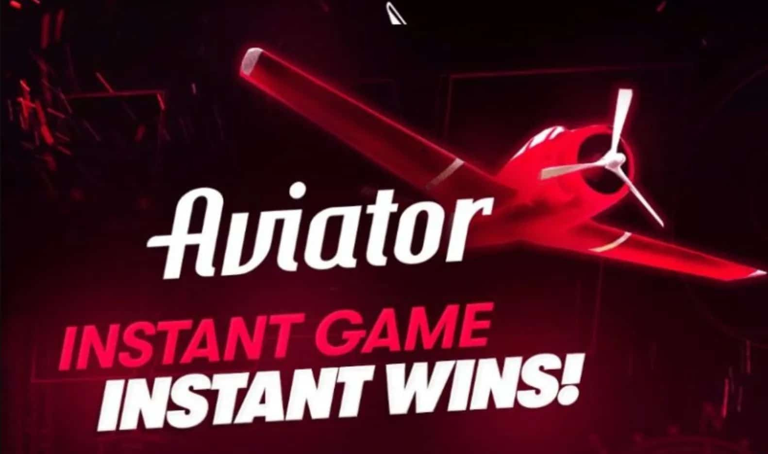 Red graphic of a single-engine airplane with the text "Aviator Instant Game 2025: Try Your Luck and Win Instantly!" on a dark background.