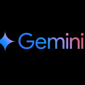 The image features the word "Gemini" in a gradient of blue to pink on a black background, accompanied by a blue star-like logo to the left, capturing the essence of a standalone experience akin to Gemini AI's innovations.