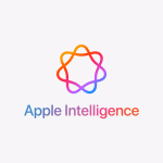 A multicolored, abstract looped star icon above the words “Apple Intelligence”—highlighting its Limited Rollout and potential as an AI-Powered Support Assistant—appears in a blue to red gradient on a light gray background.