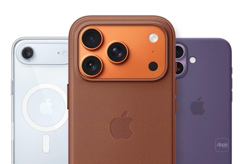 Three iPhones are shown: a white one with a MagSafe ring, a purple one, and a close-up of an orange phone with three rear cameras and a textured case. These designs highlight why wholesale iPhone covers are an excellent investment for retailers.