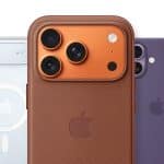 Three iPhones are shown: a white one with a MagSafe ring, a purple one, and a close-up of an orange phone with three rear cameras and a textured case. These designs highlight why wholesale iPhone covers are an excellent investment for retailers.