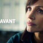 A woman with light eyes and brown hair looks pensively into the distance. The text on the image reads "The Savant" and displays the Apple TV+ logo, hinting at the platform's distinctive streaming strategy.
