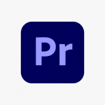 A dark blue rounded square icon with the light purple letters "Pr" in the center, representing the Adobe Premiere Pro logo, used for editing YouTube Shorts, on a light gray background.