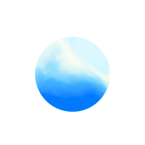 A circular gradient with shades of blue and white, resembling an abstract sky or a watercolor effect, set against a plain white background—perfect as a backdrop for ChatGPT Voice Mode on Mac.