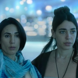 Apple TV Unconditional - Orna and Gali in Unconditional, a crime thriller series set in Moscow about a mother fighting false drug smuggling charges.