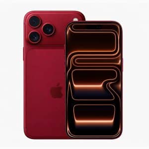 iPhone 18 red color concept shown front and back with edge-to-edge display.