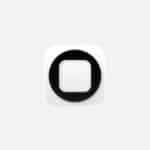 A white rounded square icon with a thick black ring around a smaller white square center, set against a light gray background—perfect for modern app design inspired by Apple’s sleek style.