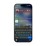 An iPhone Spotlight search for "Olivia Rico" shows a contact, suggestions, a calendar event for Olivia Rico's 19th birthday on March 1, and related photos, all powered by the new features in iOS 27.