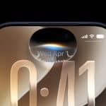 Close-up of a smartphone screen showing the time 0:41, part of the date "Wed Apr 1," signal, Wi-Fi, and battery icons at the top, with a pill-shaped camera cutout—possibly running iOS 27 beta previewed at WWDC26.