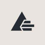 A minimalist logo featuring a black triangle with three horizontal black bars on the right side, all on a light beige background—an aesthetic that echoes the clean, modern sensibilities of Apple Intelligence.