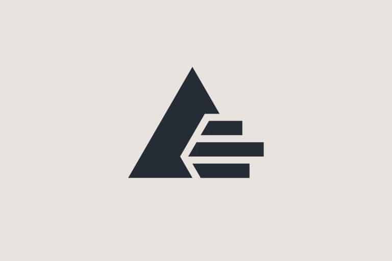 A minimalist logo featuring a black triangle with three horizontal black bars on the right side, all on a light beige background—an aesthetic that echoes the clean, modern sensibilities of Apple Intelligence.