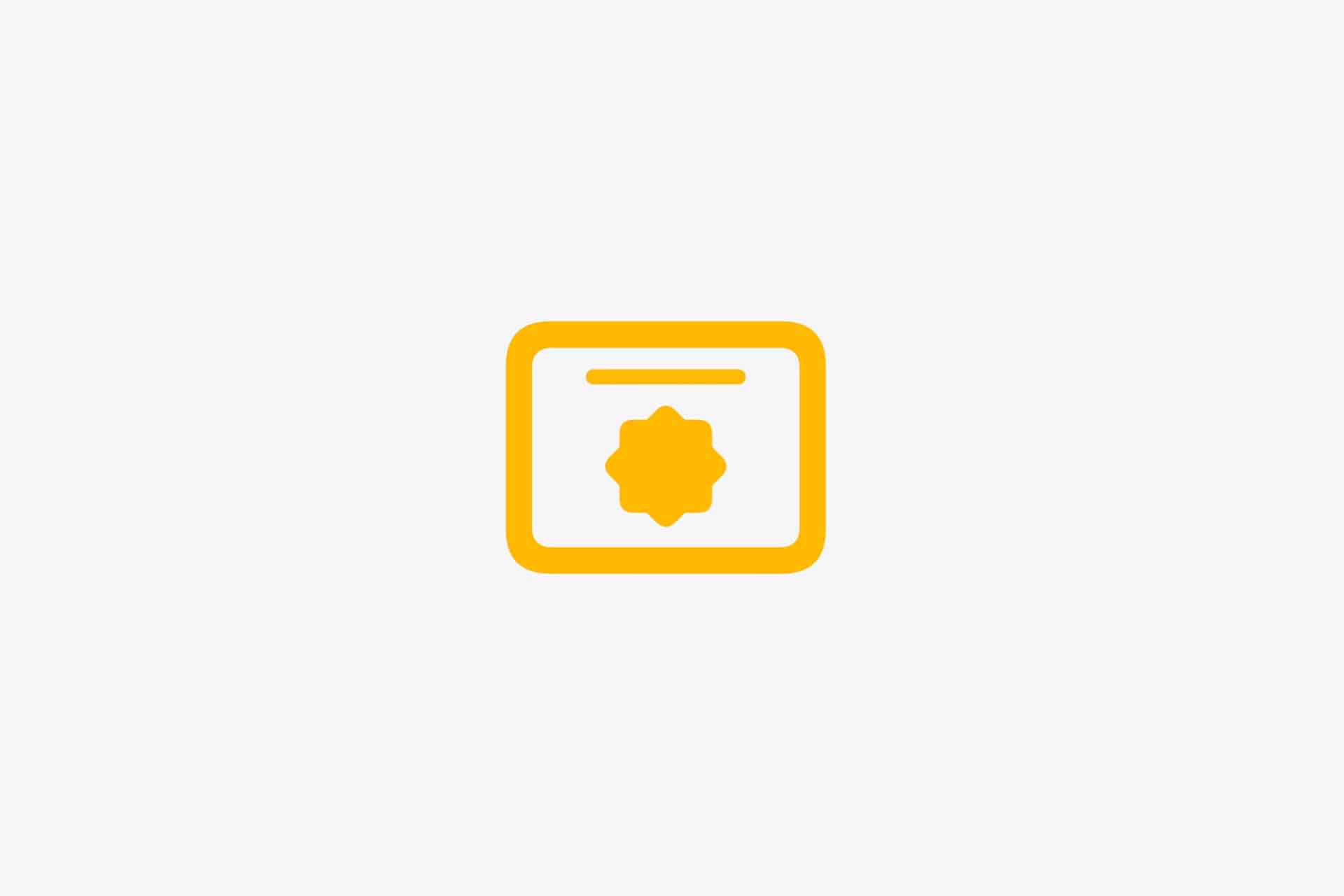A simple yellow icon of a certificate with a ribbon seal, centered on a light gray background, representing Trust Insights.