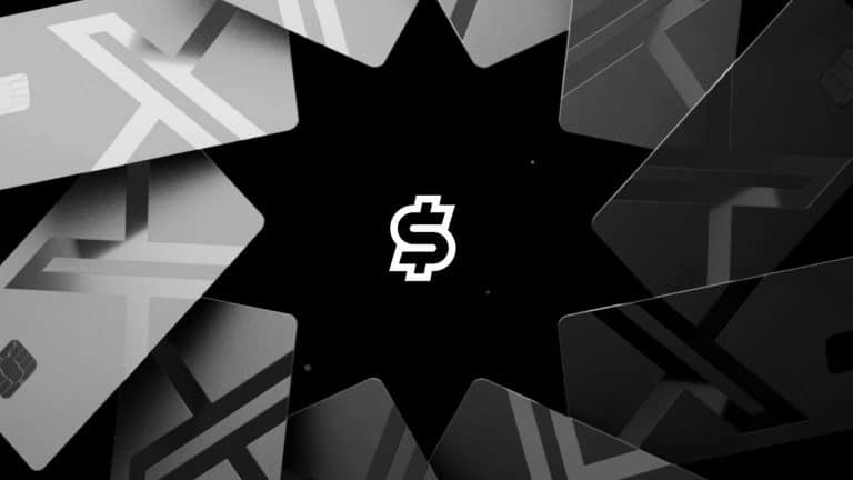 Several overlapping credit cards with abstract "X" designs—evoking the innovative spirit of the X Card—frame a bold, stylized dollar sign in the center on a black background.